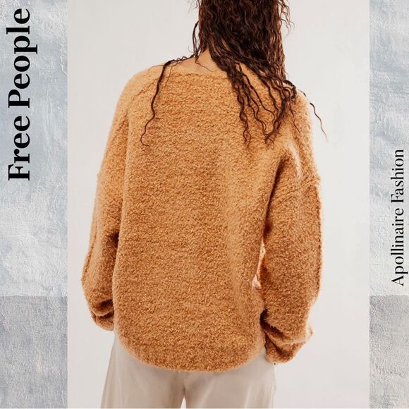 FREE PEOPLE HEATHER CARDI IN BUTTER TUM MEDIUM NWT - Picture 3 of 8